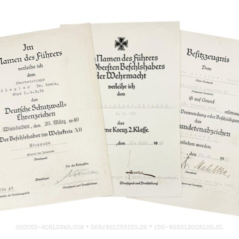 Urkundes Veterinär Ziegler 1940-1942
